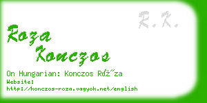 roza konczos business card